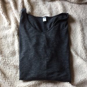 cocoon style dark gray dress